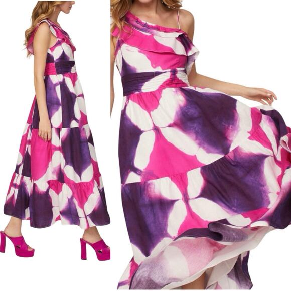 Busayo Tie Dye One Shoulder Dress Size 14 MSRP $655 - Picture 1 of 13